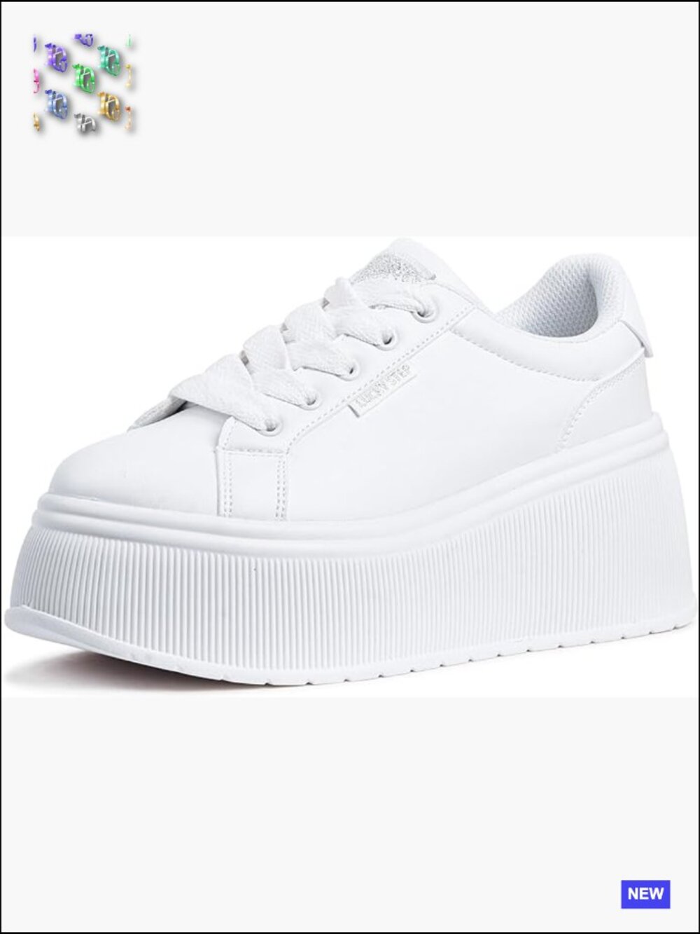 Women's Platform Wedge Sneakers Chunky Lace-Up Retro Low Top Casual Walking - Picture 1 of 7
